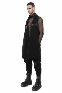 DEVIL FASHION Witcher Netted Open Vest -AKUMU INK shop Gothi Vest
