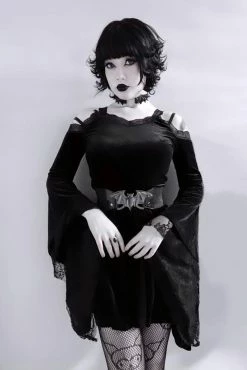 Tentacle Vomit Bad Bunny Fishnet Tights -AKUMU INK shop Gothic Bat Belt