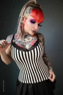 FOREST INK Lydia Lace Cami Top -AKUMU INK shop Gothic Cami Top