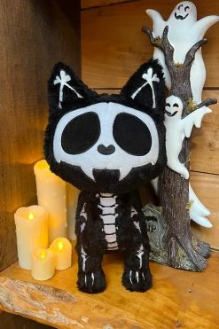 VampireFreaks Skelekitty Plush Toy [Deluxe] -AKUMU INK shop Gothic Cute Stuffed Plush Toy