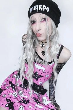Too Fast Cute Ghost And Bat Skater Dress -AKUMU INK shop Gothic Kawaii Fashion