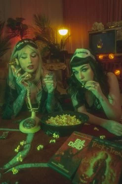 LIVELY GHOSTS Dying To Sleep Silk Sleep Mask [BLACK] -AKUMU INK shop Gothic Mask