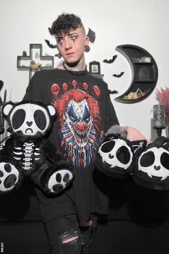 VampireFreaks Skelekitty Slippers -AKUMU INK shop Gothic Slippers Womens