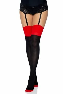 LEG AVENUE Bloody Mary Thigh High Socks -AKUMU INK shop Gothic Socks Womens