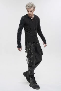 DEVIL FASHION Grim Death Hooded Top -AKUMU INK shop Gothic Top