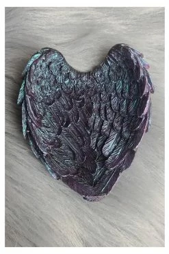 Curio Resins Magical Wings Trinket Dish [CTHULHU BLUE] -AKUMU INK shop Gothic Trinket Holder