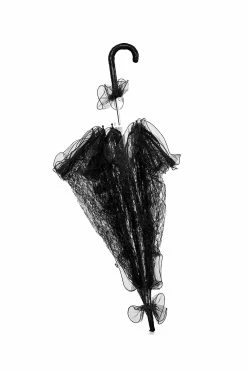 PUNK RAVE Pretty Dead Thing Lace Parasol -AKUMU INK shop Gothic Victorian Vintage Parasol