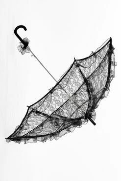 PUNK RAVE Pretty Dead Thing Lace Parasol -AKUMU INK shop Gothic Vintage Parasol