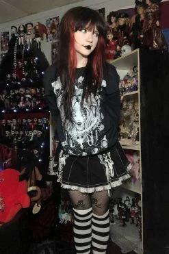 Tripp NYC Lolita Suspender Skirt [Black/White] -AKUMU INK shop Gothic Website for Clothing 6a7d0b1c fd4e 47f5 aefa 4c1b57ef9bbe