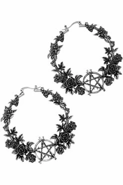 KILLSTAR Grimwood Hoop Earrings -AKUMU INK shop GrimwoodHoopEarrings G x1600copy