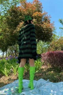 Catalyst Dark Forest Green/Black Striped Distressed Sweater 11 Catalyst Dark Forest Green/Black Striped Distressed Sweater -AKUMU INK shop H9b23f3e09e294d29b107cab7286c394czcopy