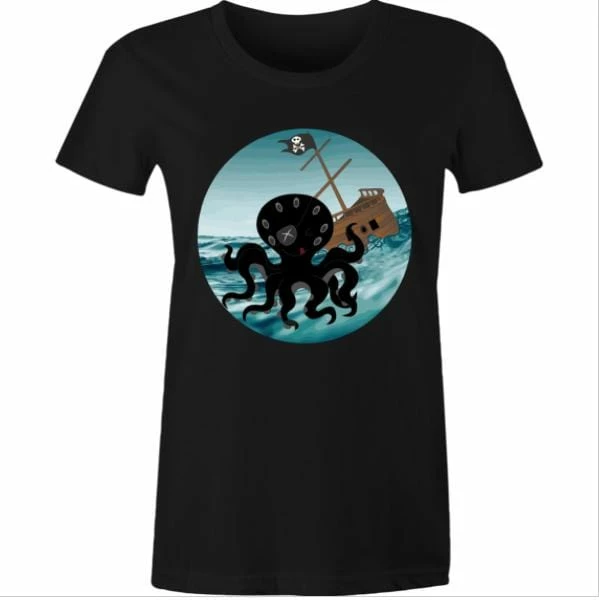 Gallery Serpentine Happy Kraken - Women's T-shirt 4 Gallery Serpentine Happy Kraken - Women's T-shirt - Image 2