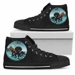 Gallery Serpentine Happy Kraken, Men's Hi Tops, FREE Shipping -AKUMU INK shop HAPPYPIRATEKRAKENHITOPSSN S7