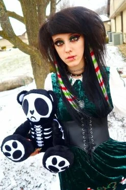 VampireFreaks Grumpy Bones Bear -AKUMU INK shop Halloween Plush Toy