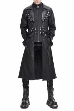 DEVIL FASHION General Death Military Goth Trench Coat 13 DEVIL FASHION General Death Military Goth Trench Coat -AKUMU INK shop Heavy Metal Trench Coat