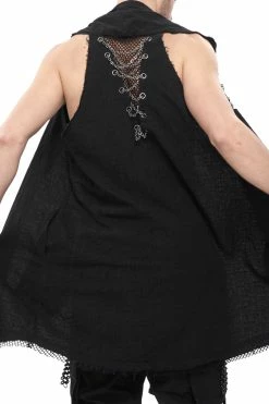 DEVIL FASHION Witcher Netted Open Vest -AKUMU INK shop Heavy Metal Vest