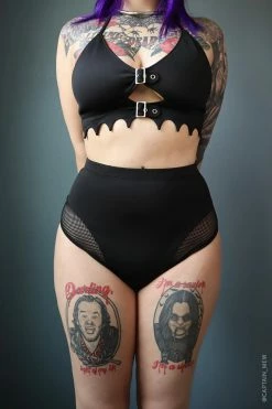 FOREST INK High Waisted Fishnet Bikini Bottoms 12 FOREST INK High Waisted Fishnet Bikini Bottoms -AKUMU INK shop Highwaisted fishnet bikini