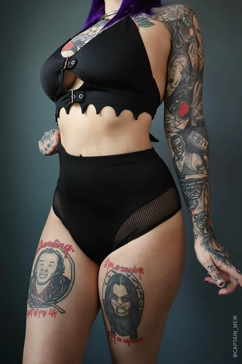 FOREST INK High Waisted Fishnet Bikini Bottoms 4 FOREST INK High Waisted Fishnet Bikini Bottoms - Image 2