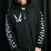 VampireFreaks VF Bat Sleeves Zipper Hoodie 2 VampireFreaks VF Bat Sleeves Zipper Hoodie -AKUMU INK shop Hoodie1