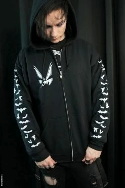 VampireFreaks VF Bat Sleeves Zipper Hoodie