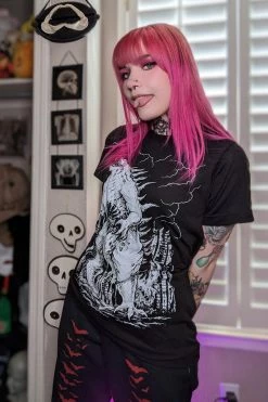 VampireFreaks Gothzilla Tee [Multiple Styles Available] -AKUMU INK shop Horror Monster Womens Top
