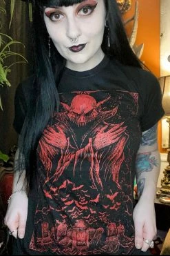 VampireFreaks Nosferatu Tee [Multiple Styles Available] -AKUMU INK shop Horror Movie Scoop Neck T Shirt