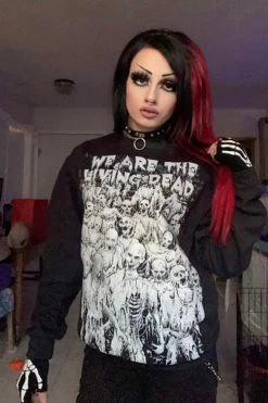 VampireFreaks Living Dead Zombies Hoodie [Zipper Or Pullover] -AKUMU INK shop Horror Pullover