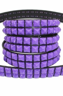 Funk Plus Punk Drunk Love Pyramid Stud Belt [VF Purple] -AKUMU INK shop IMG 0961