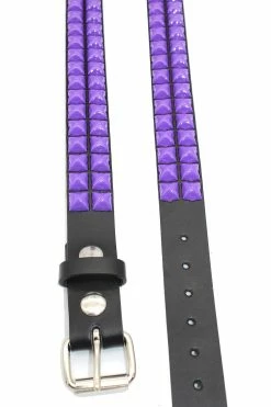 Funk Plus Punk Drunk Love Pyramid Stud Belt [VF Purple]