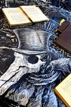 VampireFreaks Plague Doctor Throw Blanket -AKUMU INK shop IMG 1787