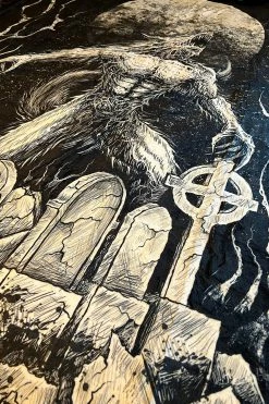 VampireFreaks Howl At The Moon Werewolf Throw Blanket -AKUMU INK shop IMG 1830