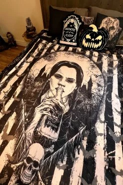 Catalyst Wednesday Addams Poison Throw Blanket -AKUMU INK shop IMG 1866
