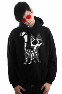 VampireFreaks Skelekitty Hoodie [Zipper Or Pullover]