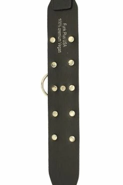Funk Plus Razor Blade Bondage Black Leather Collar -AKUMU INK shop IMG 4898