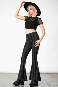 KILLSTAR Inferno Room Flares [Grey Stripe] -AKUMU INK shop INFERNO FLARES GREY W F x1600copy