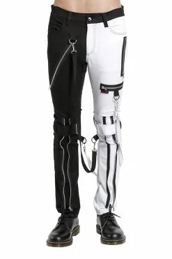 TRIPP NYC Tripp Split Leg Bondage Pants [Black/White]