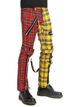 TRIPP NYC Tripp Split Leg Bondage Pants [Yellow/Red Plaid] -AKUMU INK shop IS103MP REDYELPLD S 1622x 1622x b3b74c70 ebec 415a 97aa f0ccd1211d42