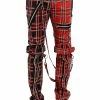 TRIPP NYC Tripp Split Leg Bondage Pants [Red/Black Plaid] -AKUMU INK shop IS103PA REDBLKPLD F