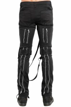 TRIPP NYC Tripp Strap Zipper Bondage Pants [Black] -AKUMU INK shop IS267M BLK B