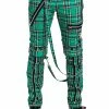 TRIPP NYC Tripp Bondage Pants [Green Plaid] -AKUMU INK shop IS267MP GRNPLD F 1