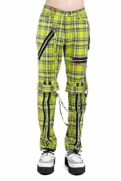 Tripp NYC Bondage Pants [Lime Plaid]