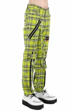 Tripp NYC Bondage Pants [Lime Plaid] -AKUMU INK shop IS267MP LIMEPLD S