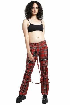 TRIPP NYC Tripp Ladies Bondage Pants [Red Plaid] -AKUMU INK shop IS267P REDPLD FULL 2