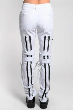 TRIPP NYC Tripp Asylum White Bondage Pants -AKUMU INK shop IS267W WHT B