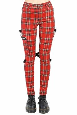 TRIPP NYC Tripp Ladies Chaos Bondage Pants [Red Plaid]