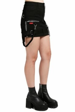 TRIPP NYC Tripp Black Bondage Skirt 9 TRIPP NYC Tripp Black Bondage Skirt -AKUMU INK shop IS4870 BLK S
