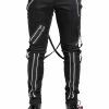 TRIPP NYC Tripp Straight-Leg Bondage Pants [Black] -AKUMU INK shop IS674M BLK F 1 1