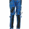TRIPP NYC Tripp Punk Bondage Pants [Blue Plaid] -AKUMU INK shop IS674MP BLUEPLD F