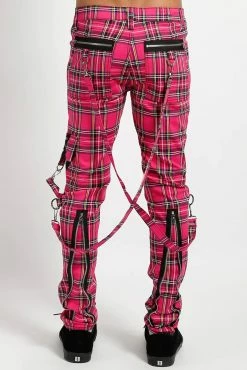 Tripp NYC Classic Slim Leg Bondage Pants [PINK PLAID] -AKUMU INK shop IS674MP PINKPLD B 1000x f97b0ac8 f64a 4fd8 9df9 47e5cb7123b1
