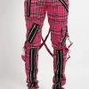 Tripp NYC Classic Slim Leg Bondage Pants [PINK PLAID] -AKUMU INK shop IS674MP PINKPLD F 1000x 013b532b 1b85 49c4 9171 921179be0bad